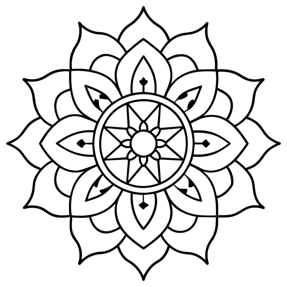 geest ontspannende kleur bladzijde mandala voor volwassenen kleur bladzijde mandala voor volwassenen kleur mandala vector