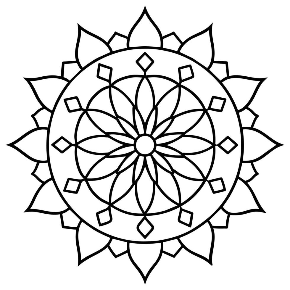 geest ontspannende kleur bladzijde mandala voor volwassenen kleur bladzijde mandala voor volwassenen kleur mandala vector