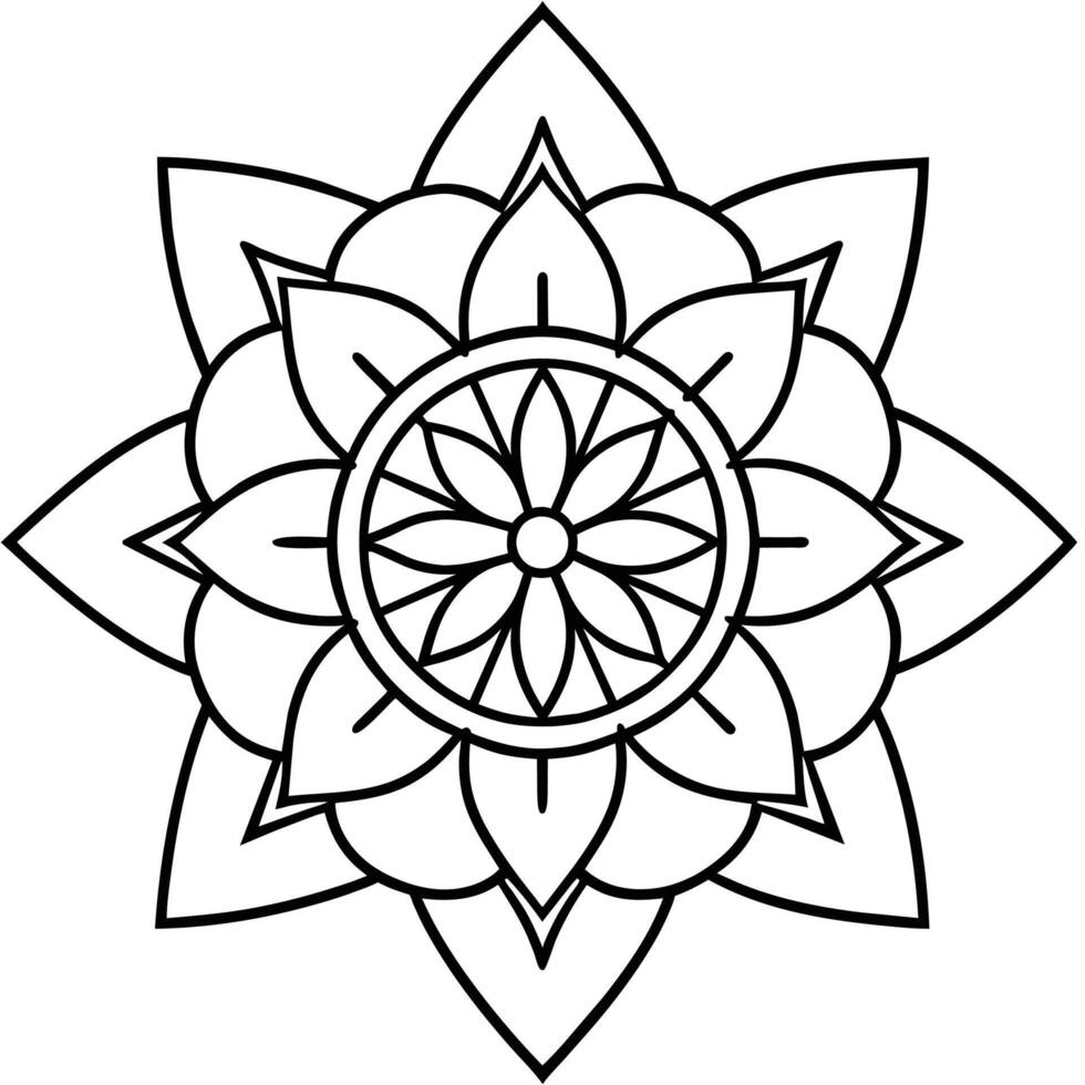 geest ontspannende kleur bladzijde mandala voor volwassenen kleur bladzijde mandala voor volwassenen kleur mandala vector