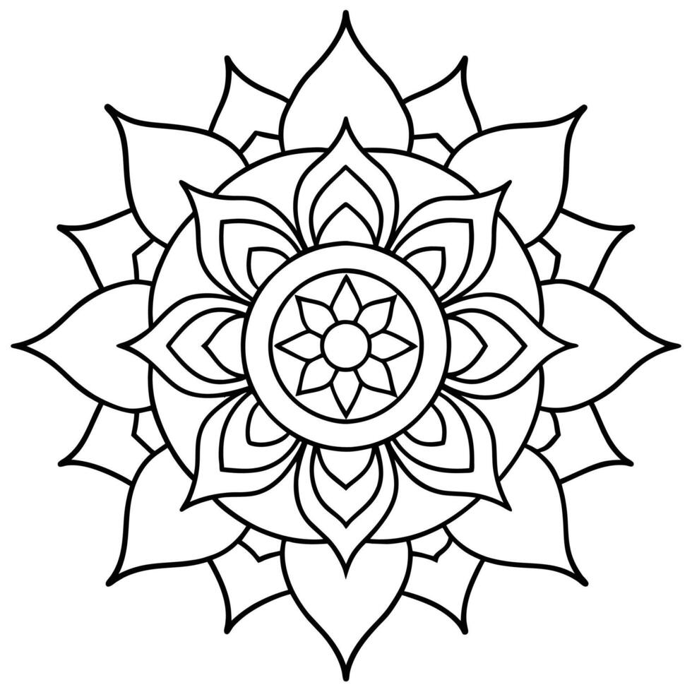 geest ontspannende kleur bladzijde mandala voor volwassenen kleur bladzijde mandala voor volwassenen kleur mandala vector