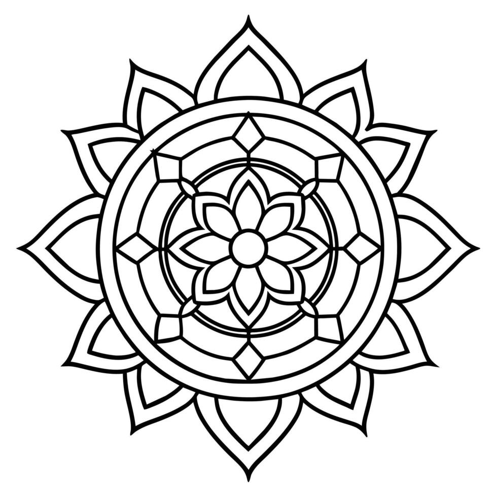 geest ontspannende kleur bladzijde mandala voor volwassenen kleur bladzijde mandala voor volwassenen kleur mandala vector