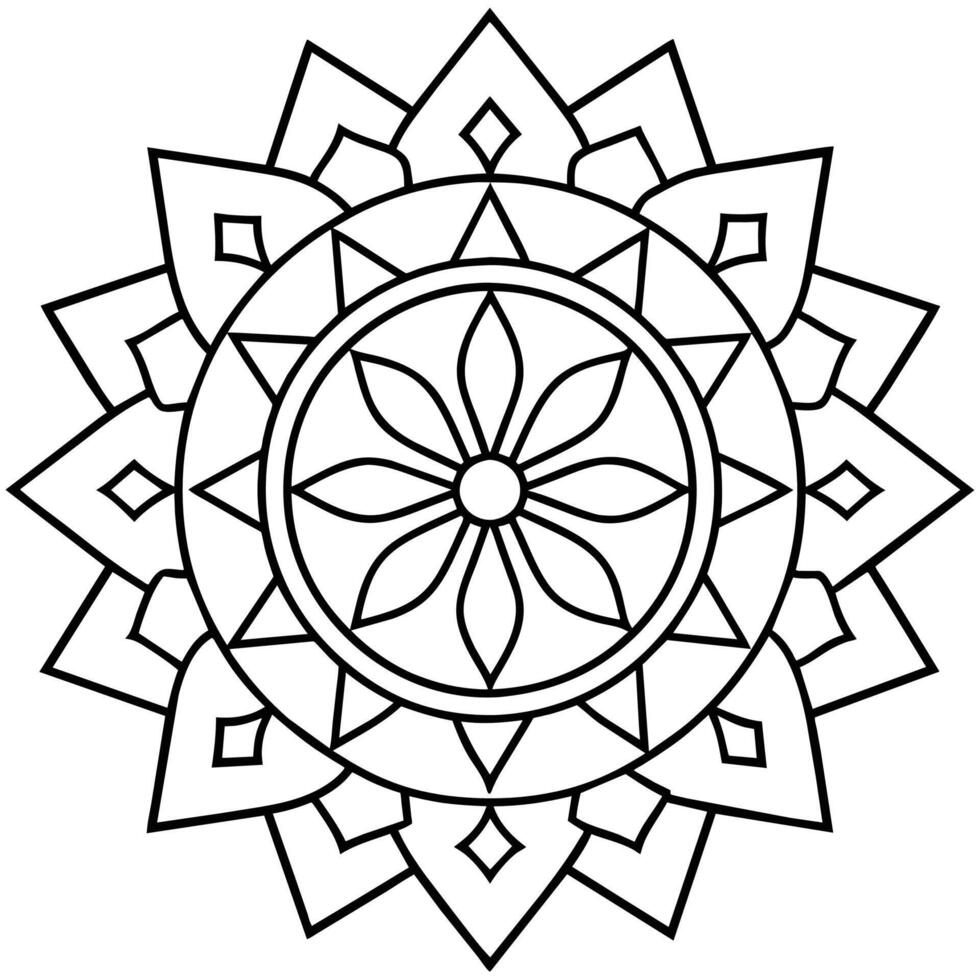 geest ontspannende kleur bladzijde mandala voor volwassenen kleur bladzijde mandala voor volwassenen kleur mandala vector