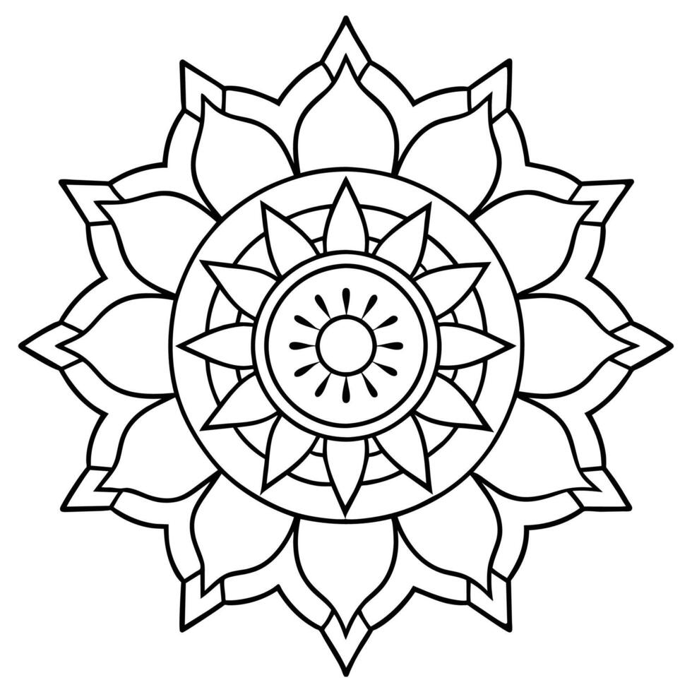 geest ontspannende kleur bladzijde mandala voor volwassenen kleur bladzijde mandala voor volwassenen kleur mandala vector