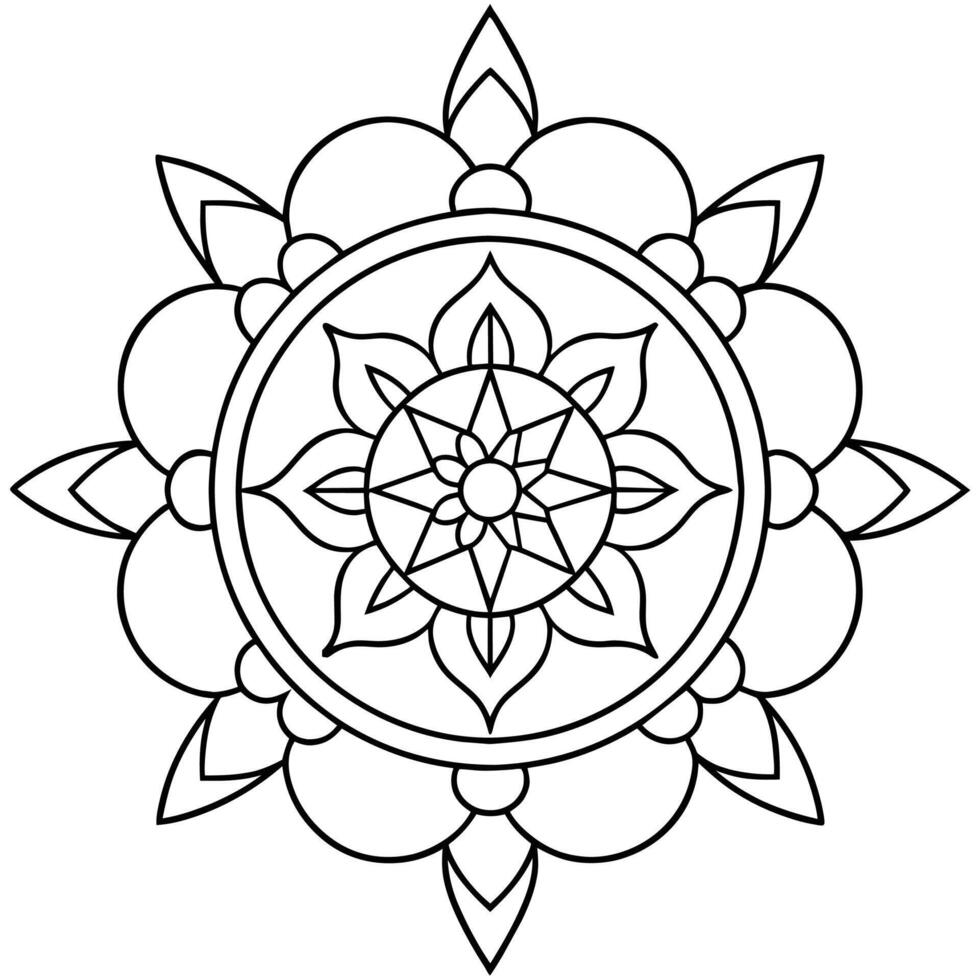 geest ontspannende kleur bladzijde mandala voor volwassenen kleur bladzijde mandala voor volwassenen kleur mandala vector