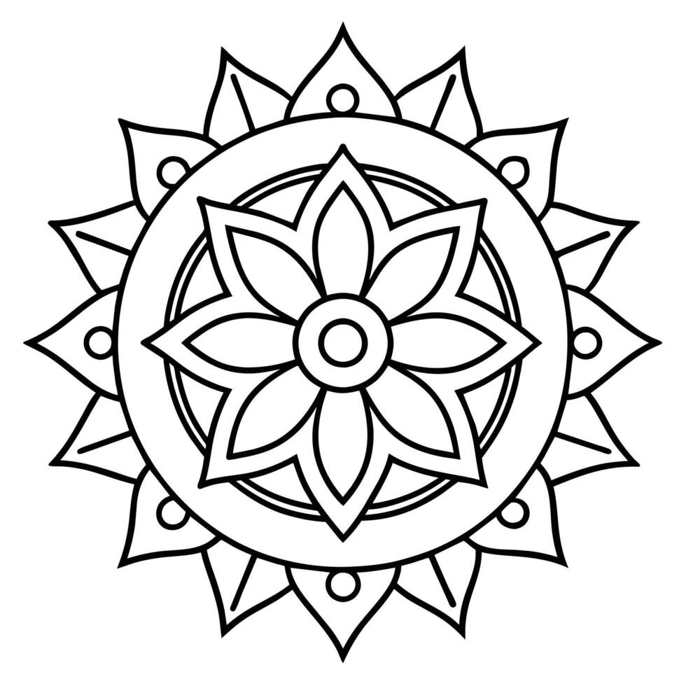 geest ontspannende kleur bladzijde mandala voor volwassenen kleur bladzijde mandala voor volwassenen kleur mandala vector