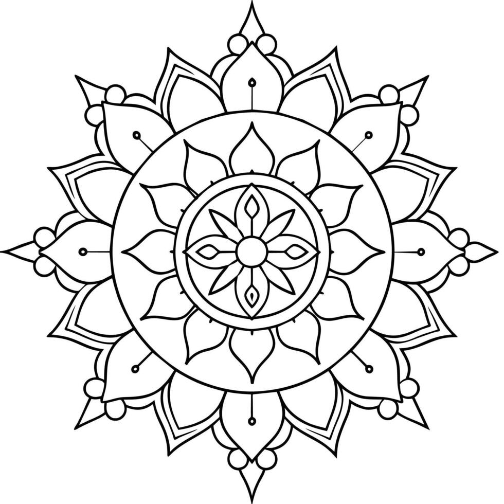 geest ontspannende kleur bladzijde mandala voor volwassenen kleur bladzijde mandala voor volwassenen kleur mandala vector