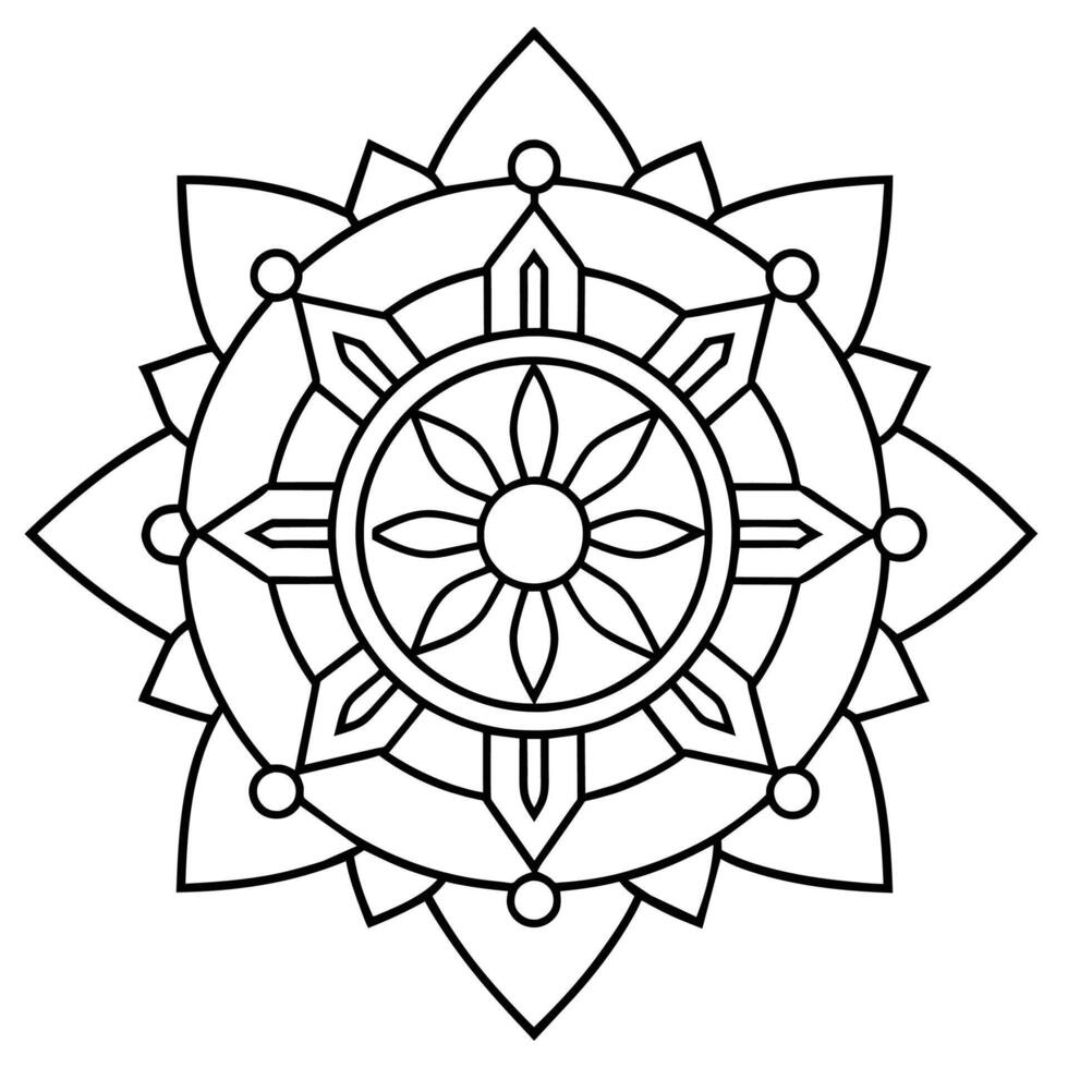 geest ontspannende kleur bladzijde mandala voor volwassenen kleur bladzijde mandala voor volwassenen kleur mandala vector