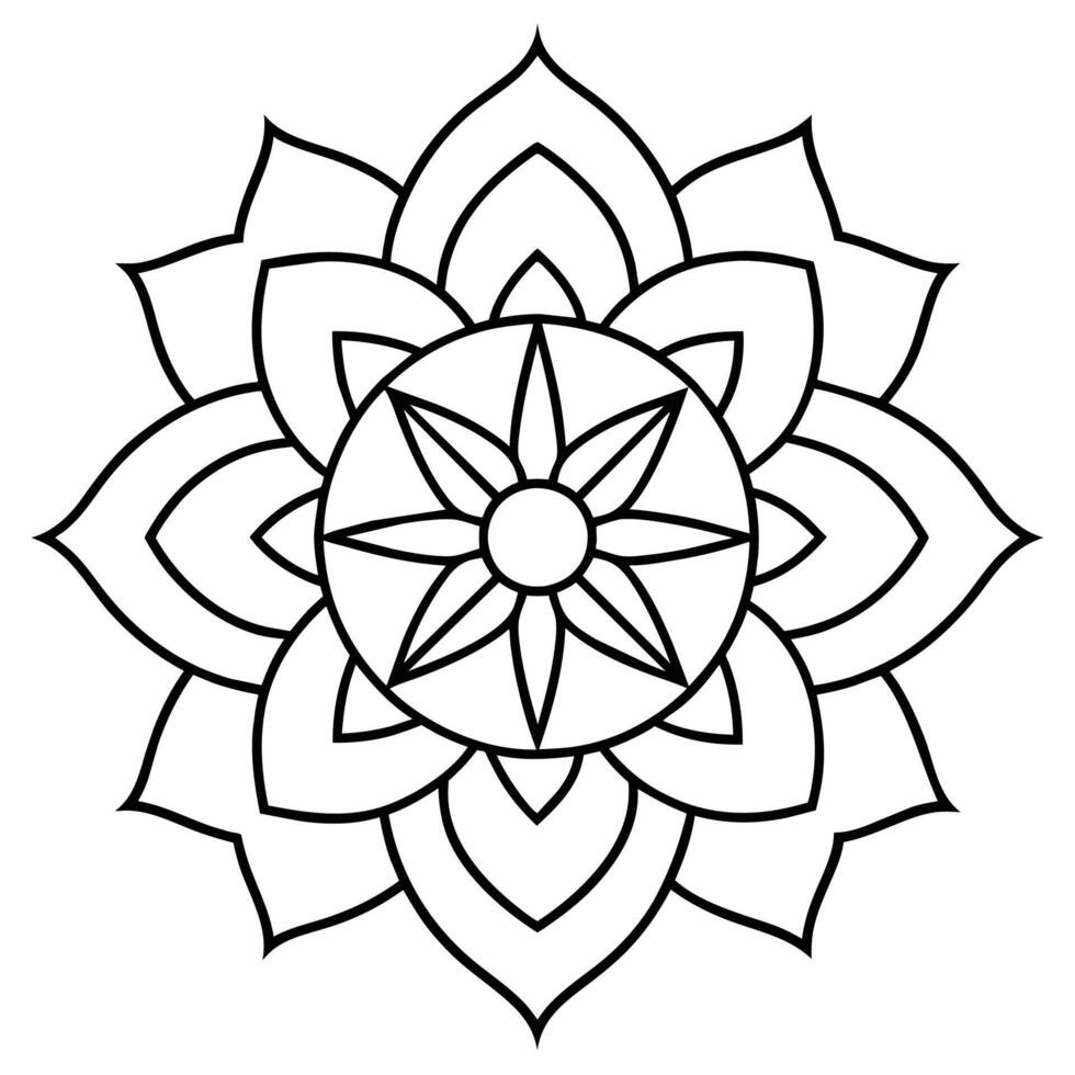 geest ontspannende kleur bladzijde mandala voor volwassenen kleur bladzijde mandala voor volwassenen kleur mandala vector