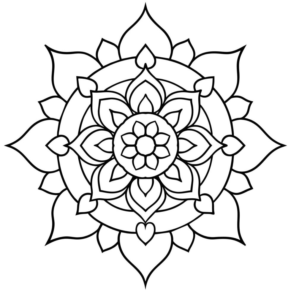 geest ontspannende kleur bladzijde mandala voor volwassenen kleur bladzijde mandala voor volwassenen kleur mandala vector