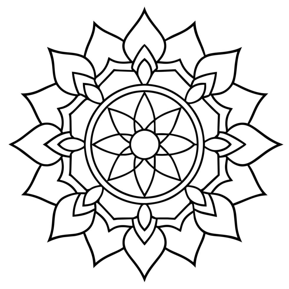 geest ontspannende kleur bladzijde mandala voor volwassenen kleur bladzijde mandala voor volwassenen kleur mandala vector