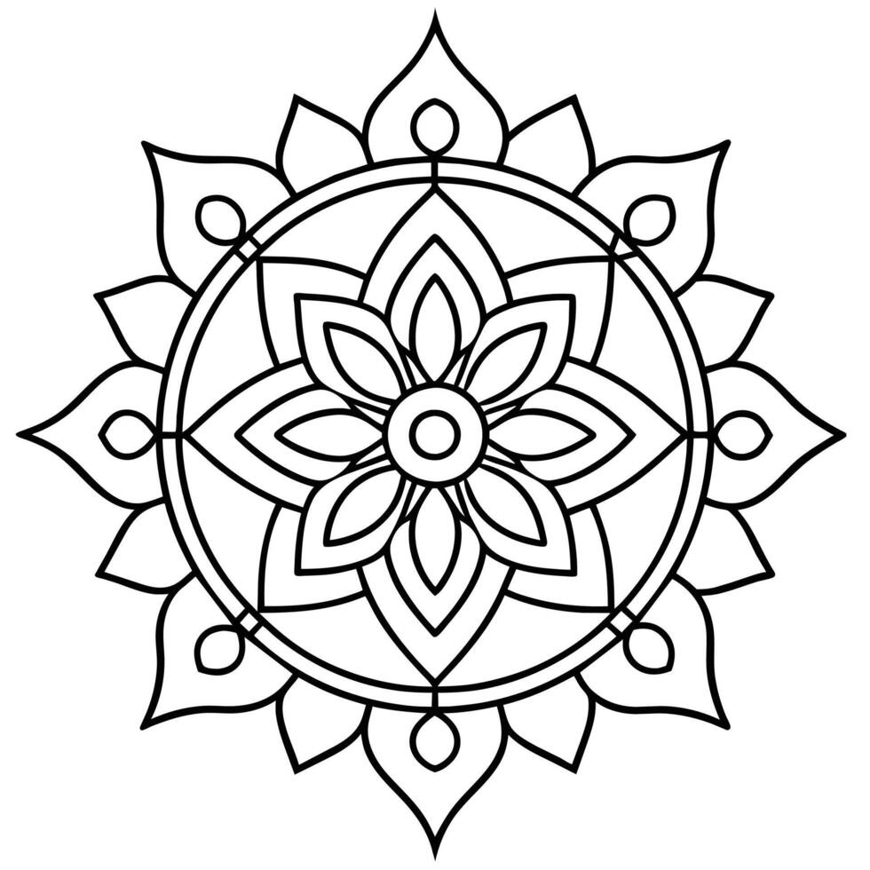 geest ontspannende kleur bladzijde mandala voor volwassenen kleur bladzijde mandala voor volwassenen kleur mandala vector