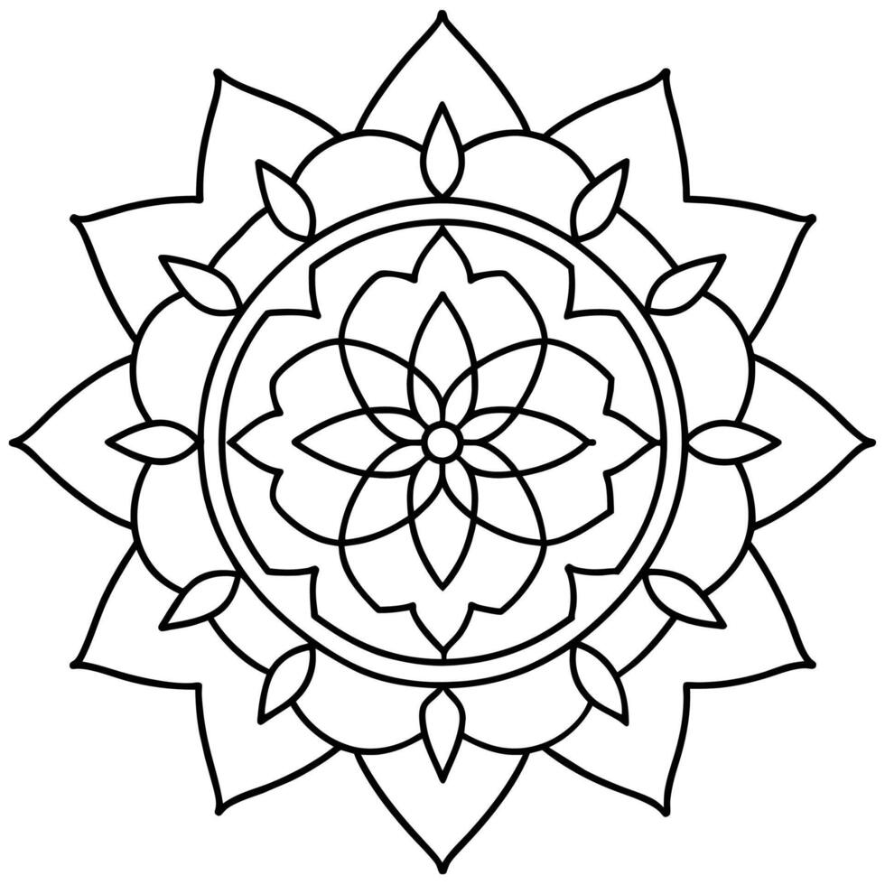 geest ontspannende kleur bladzijde mandala voor volwassenen kleur bladzijde mandala voor volwassenen kleur mandala vector