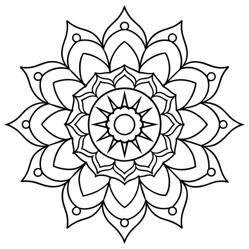 geest ontspannende kleur bladzijde mandala voor volwassenen kleur bladzijde mandala voor volwassenen kleur mandala vector