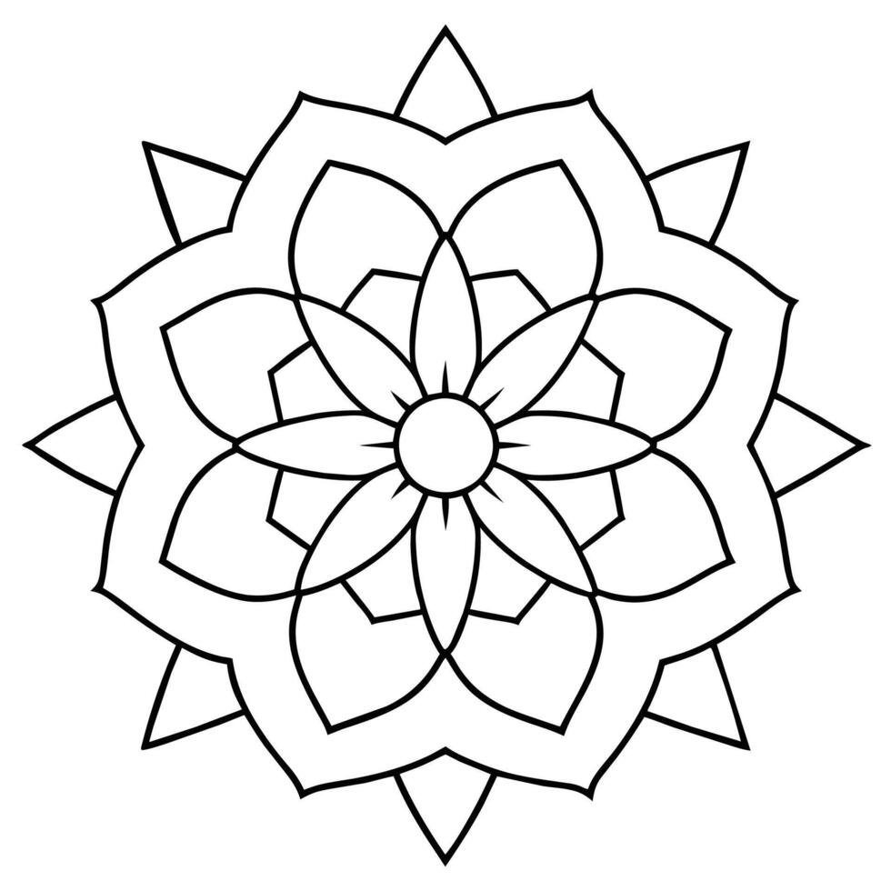 geest ontspannende kleur bladzijde mandala voor volwassenen kleur bladzijde mandala voor volwassenen kleur mandala vector