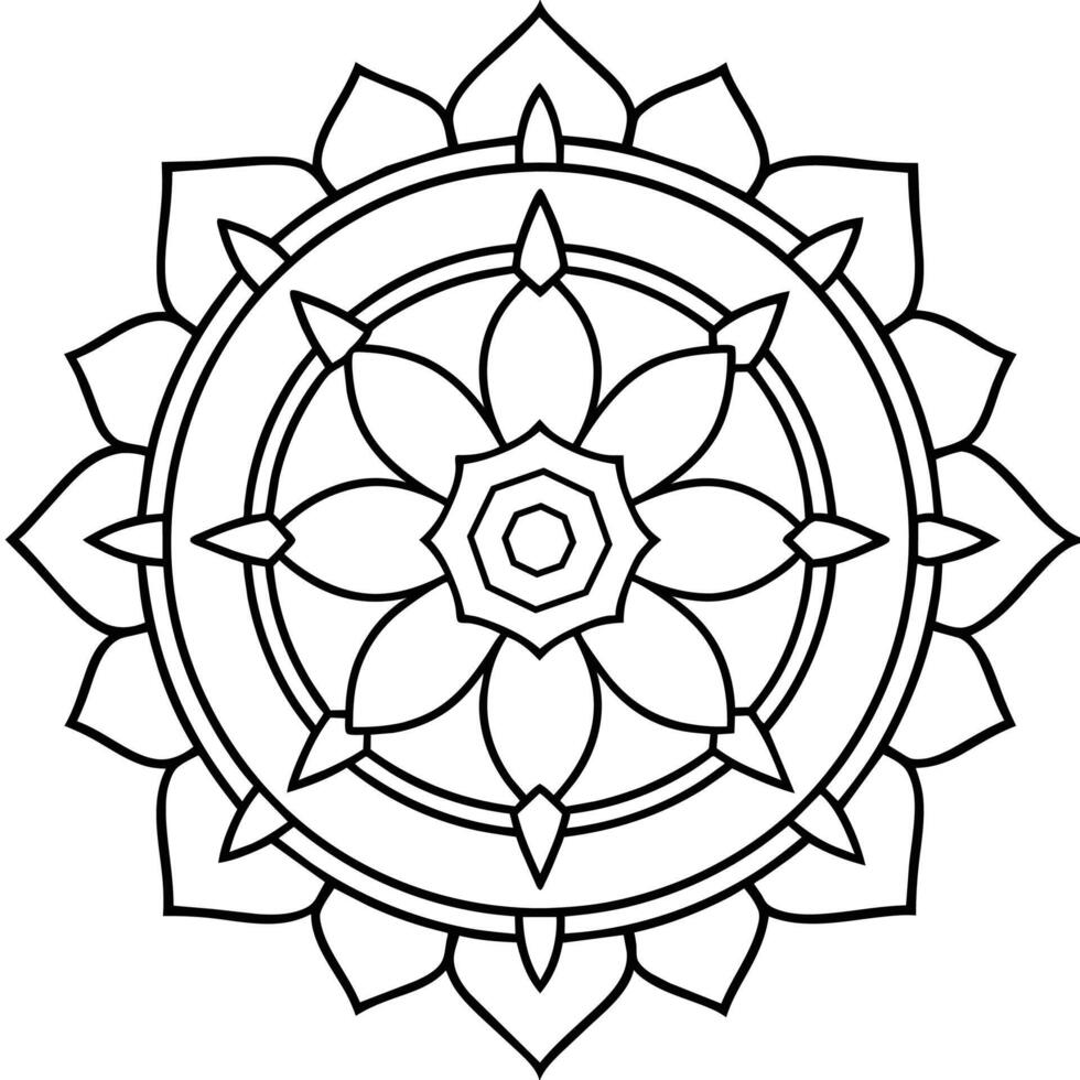 geest ontspannende kleur bladzijde mandala voor volwassenen kleur bladzijde mandala voor volwassenen kleur mandala vector