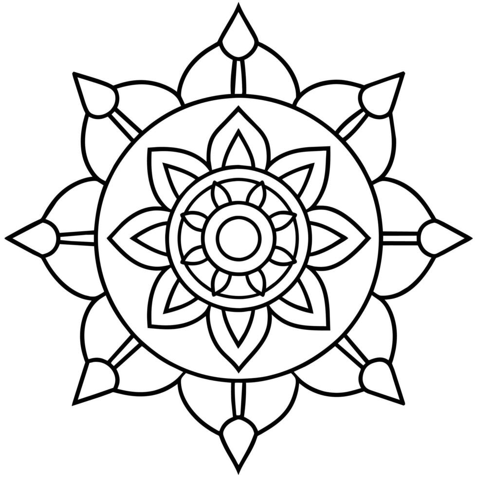 geest ontspannende kleur bladzijde mandala voor volwassenen kleur bladzijde mandala voor volwassenen kleur mandala vector