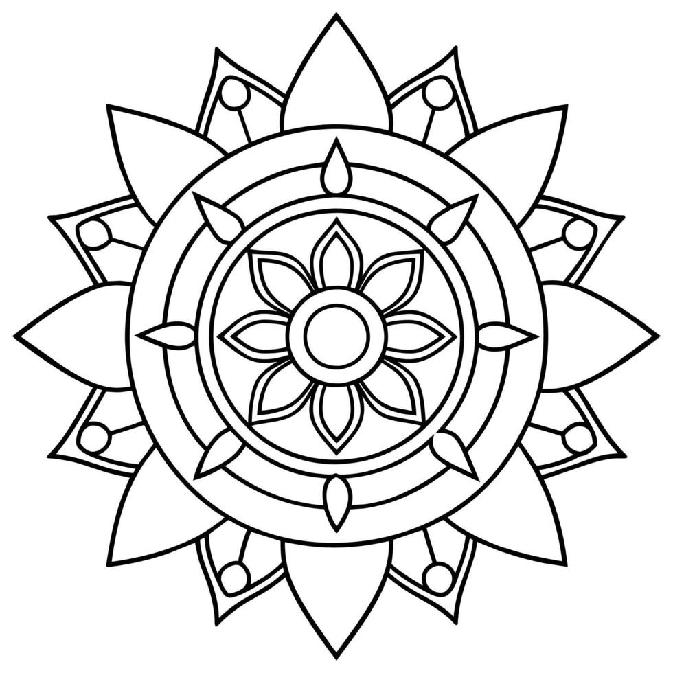 geest ontspannende kleur bladzijde mandala voor volwassenen kleur bladzijde mandala voor volwassenen kleur mandala vector