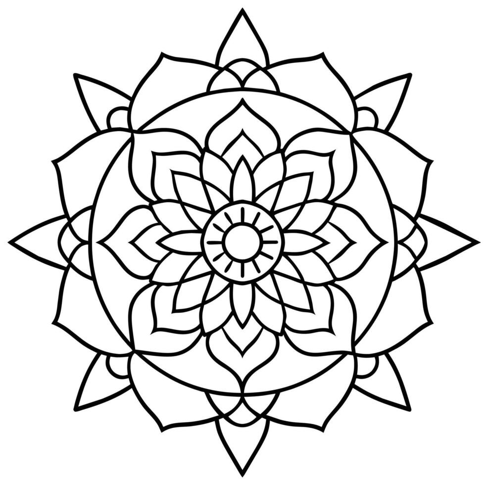 geest ontspannende kleur bladzijde mandala voor volwassenen kleur bladzijde mandala voor volwassenen kleur mandala vector