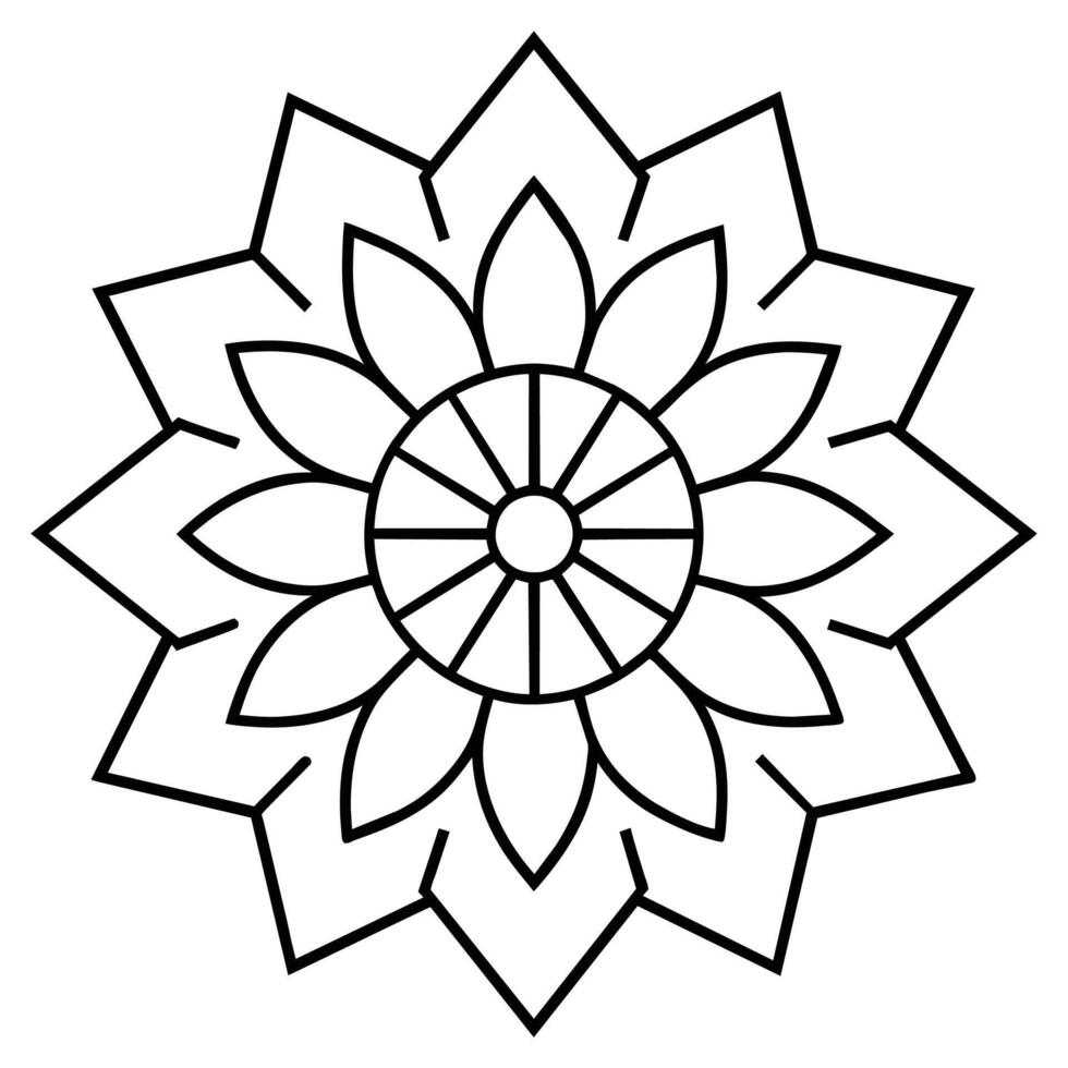 geest ontspannende kleur bladzijde mandala voor volwassenen kleur bladzijde mandala voor volwassenen kleur mandala vector