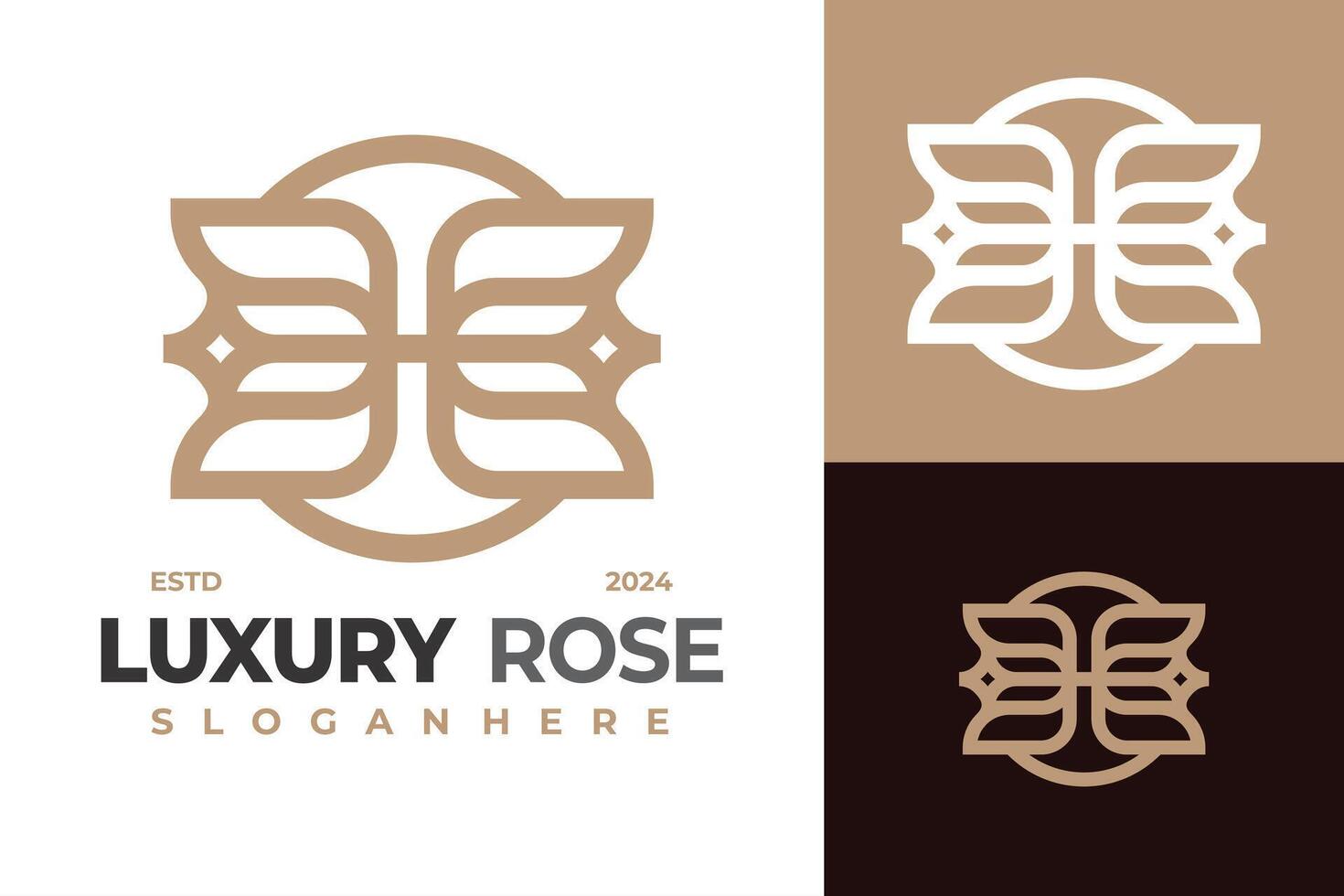 brief h rozen logo ontwerp symbool icoon illustratie vector