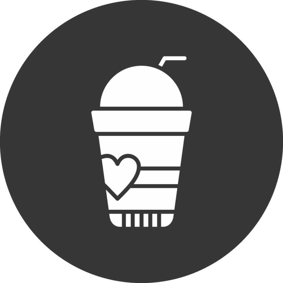 frisdrank glyph omgekeerd pictogram vector