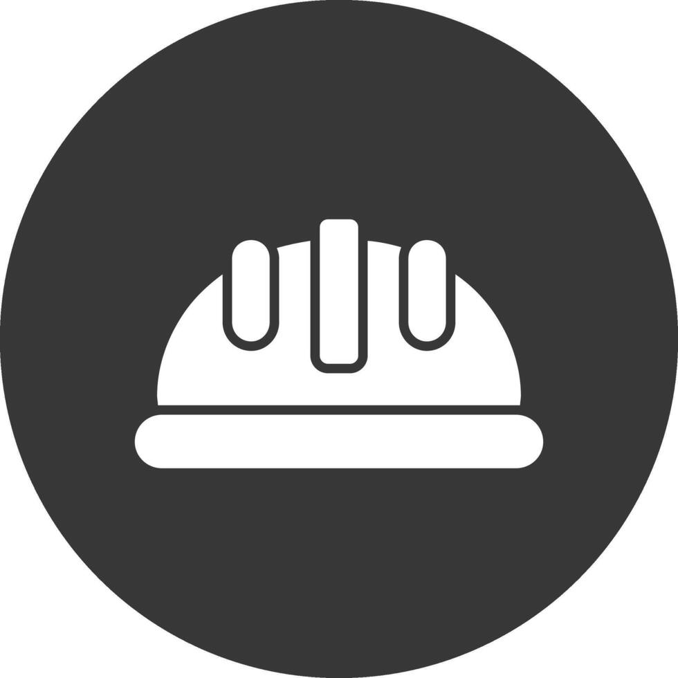 veiligheid hoed glyph omgekeerd icoon vector