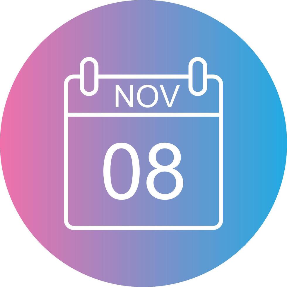 november lijn helling cirkel icoon vector