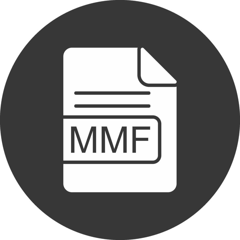 mmf het dossier formaat glyph omgekeerd icoon vector