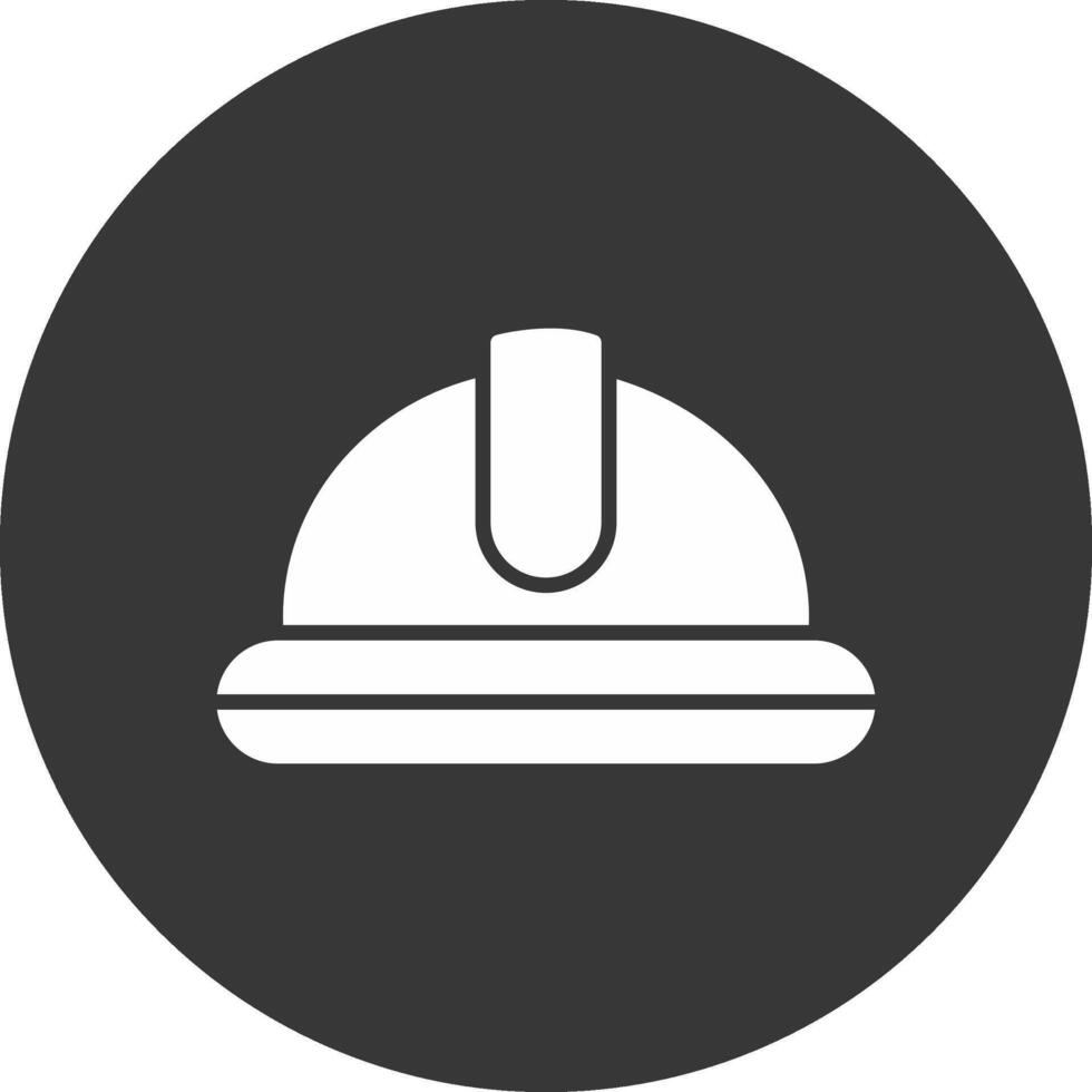 helm glyph omgekeerd pictogram vector