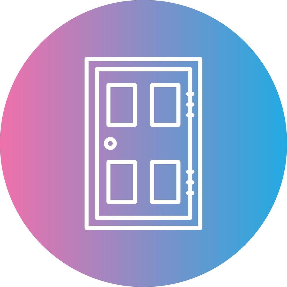 deur lijn helling cirkel icoon vector