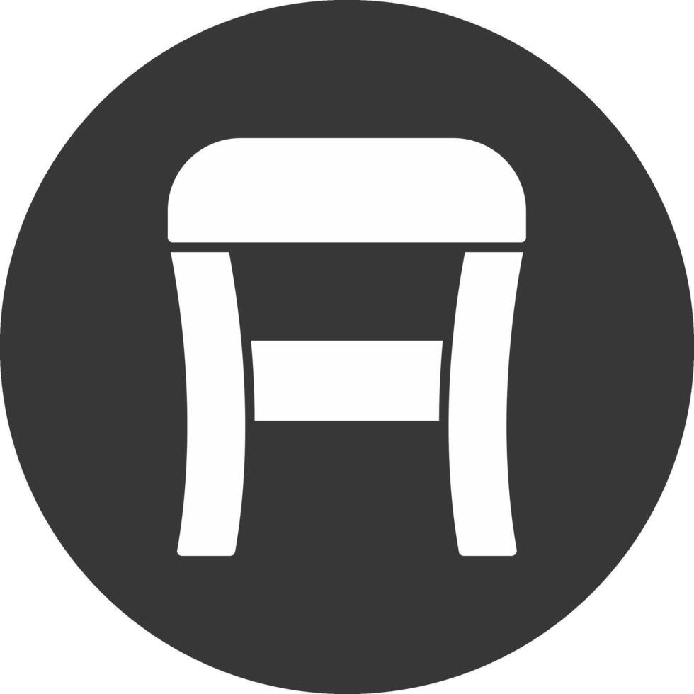 stoel glyph omgekeerd icoon vector
