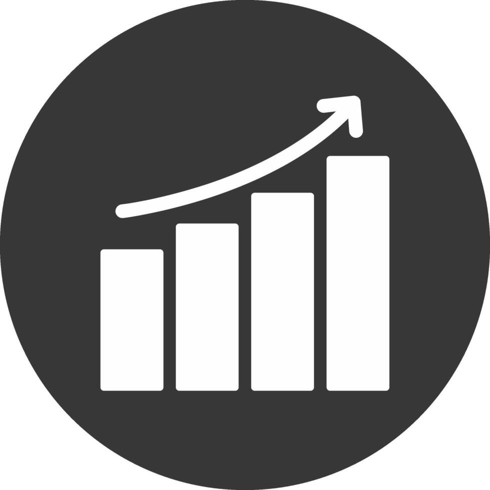 gegevens analytics glyph omgekeerd icoon vector