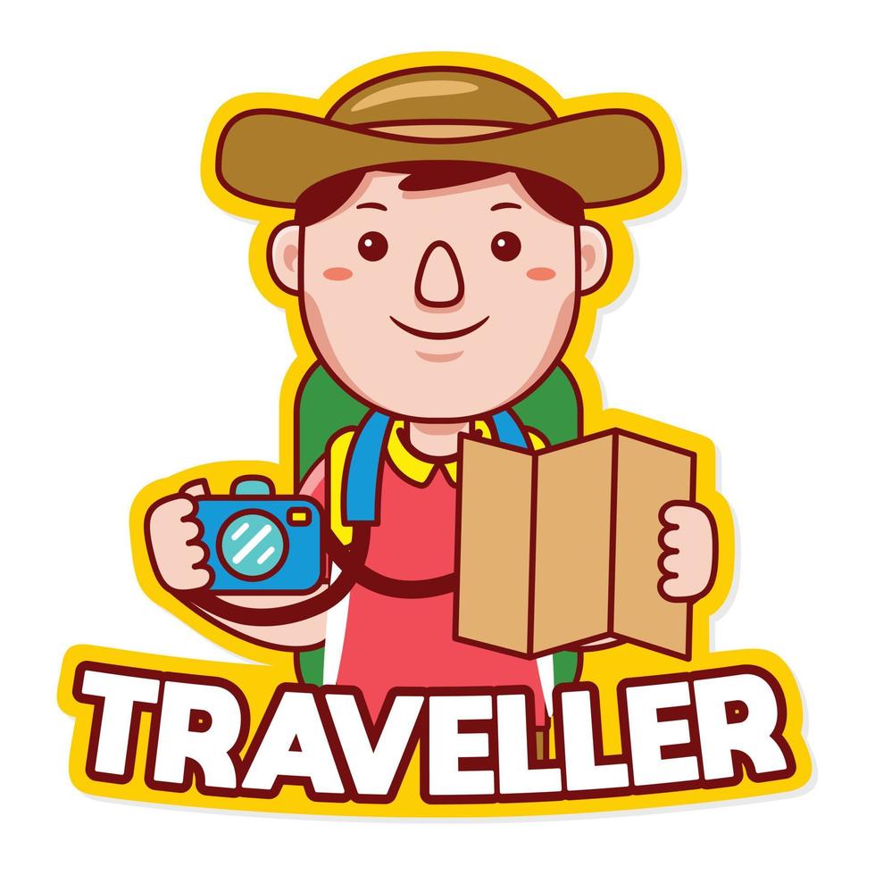 reiziger beroep logo vector