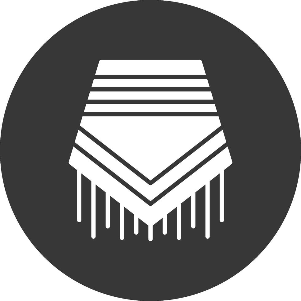 poncho glyph omgekeerd icoon vector