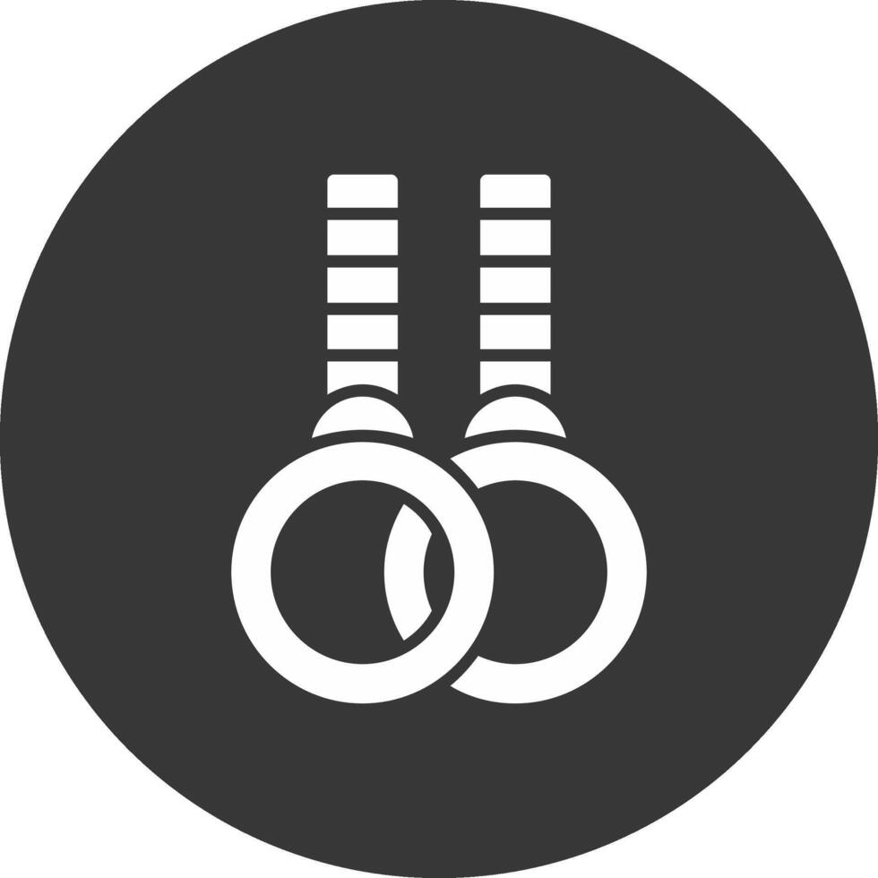 gymnastiek- ringen glyph omgekeerd icoon vector