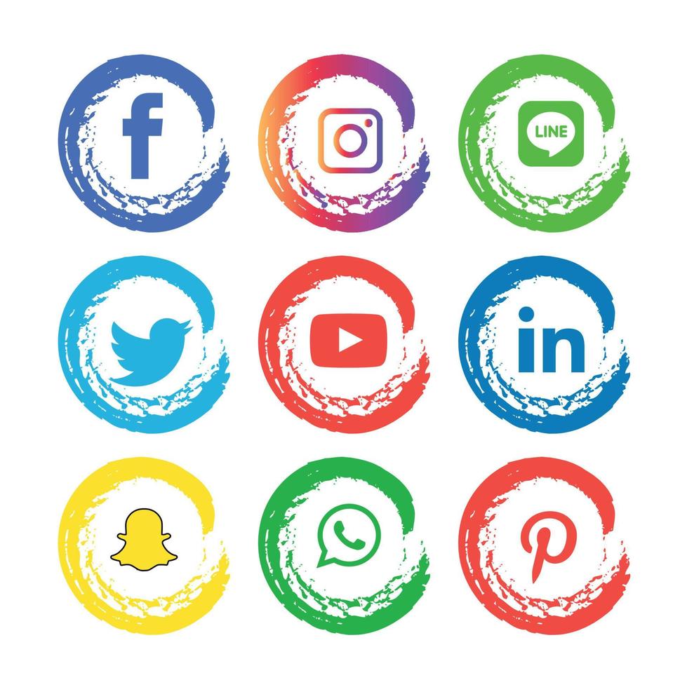 sociale media plat pictogrammen technologie, netwerk. achtergrond groep smiley face verkoop. delen, zoals, vectorillustratie twitter, youtube, whatsapp, snapchat, facebook, instagram, tiktok, tok vector