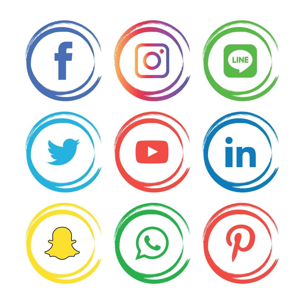 sociale media plat pictogrammen technologie, netwerk. achtergrond groep smiley face verkoop. delen, zoals, vectorillustratie twitter, youtube, whatsapp, snapchat, facebook, instagram, tiktok, tok vector