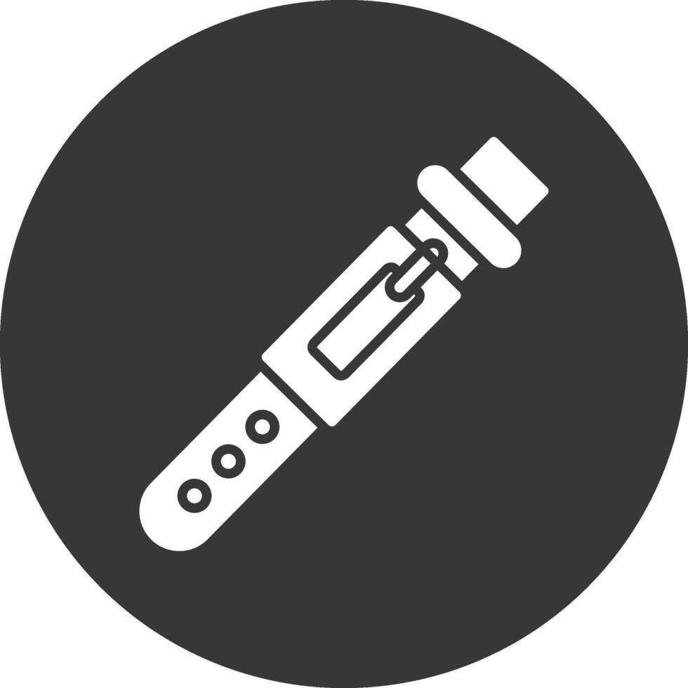 riem glyph omgekeerd icoon vector