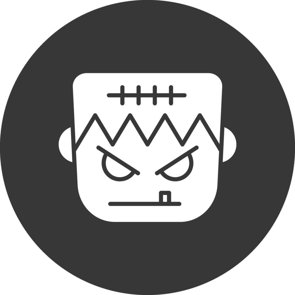 frankenstein glyph omgekeerd icoon vector