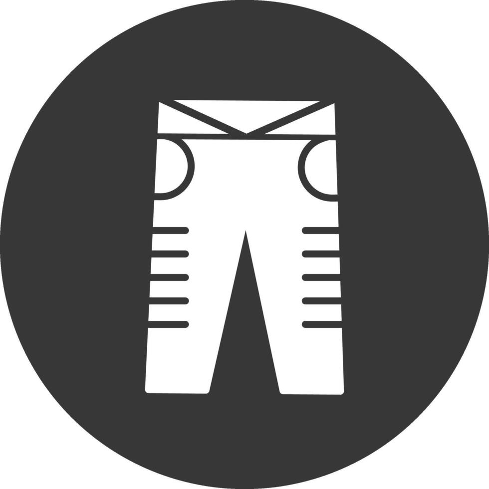 jean glyph omgekeerd icoon vector