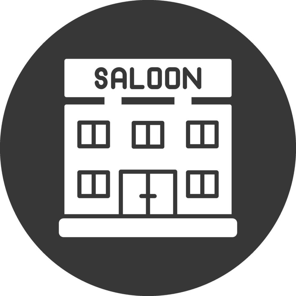 salon glyph omgekeerd icoon vector
