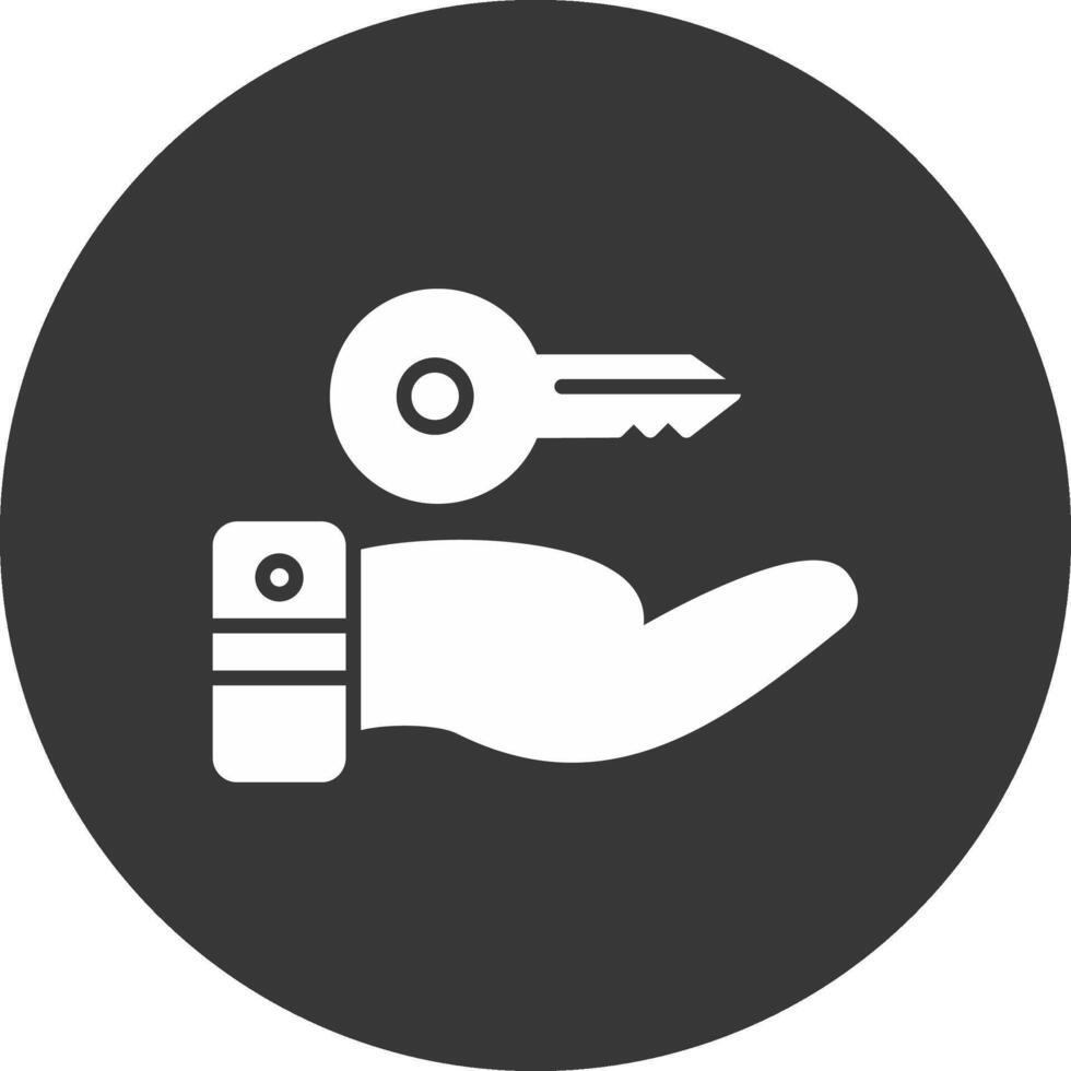 hand- over- glyph omgekeerd icoon vector