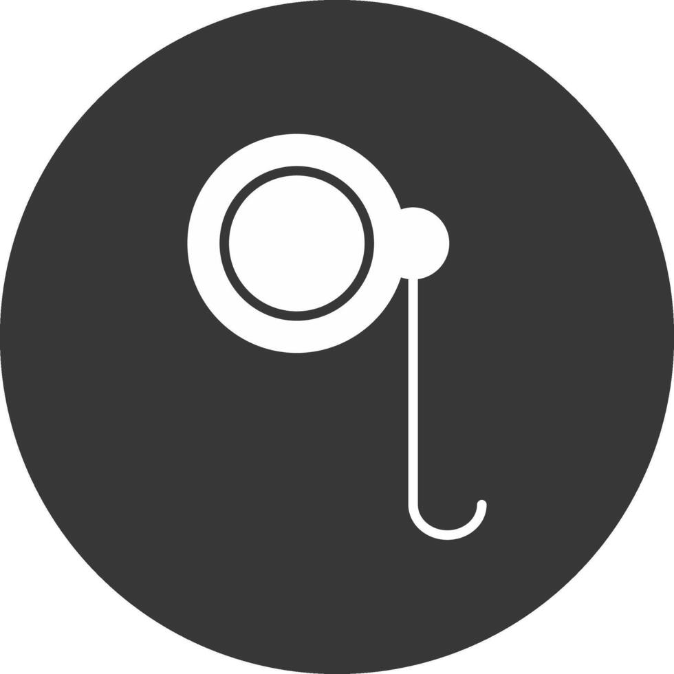 monocle glyph omgekeerd icoon vector