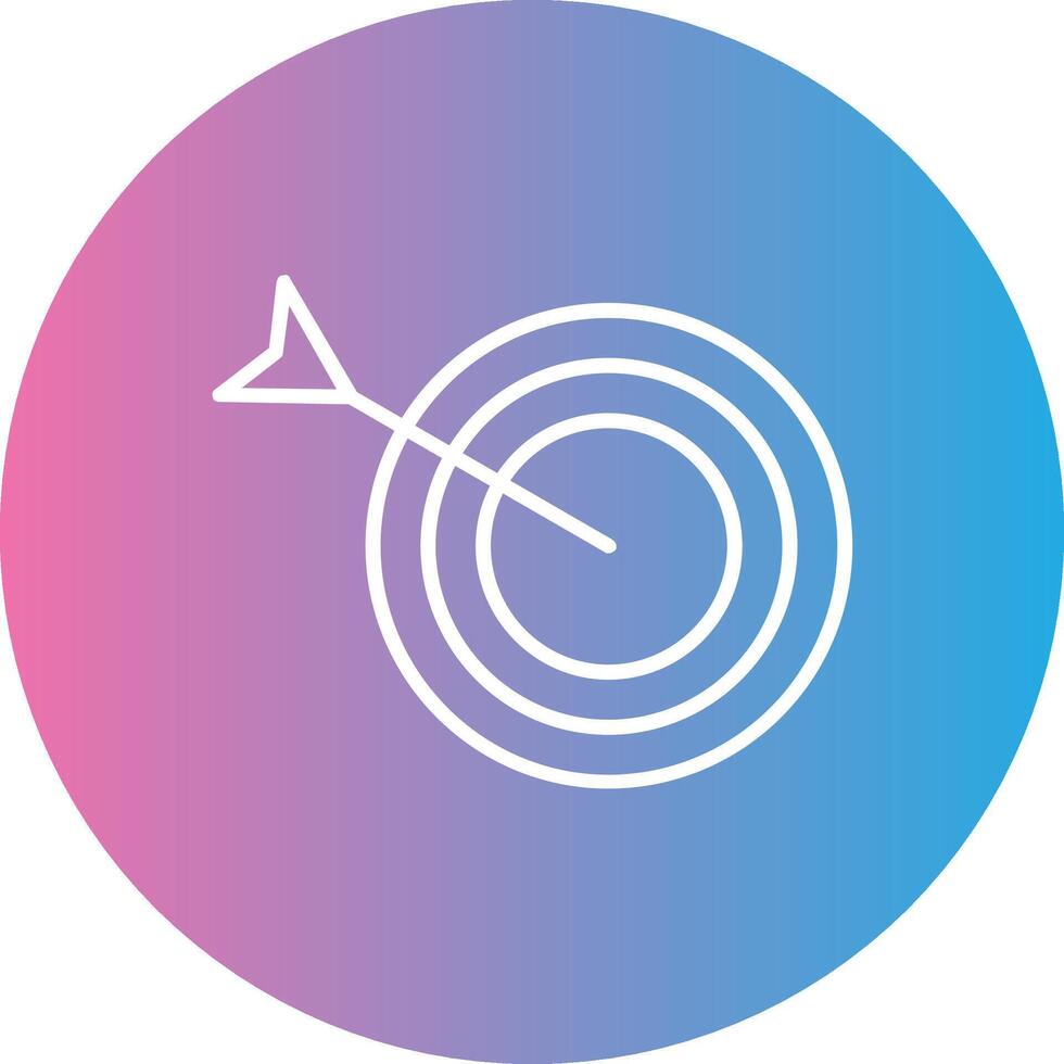 dartbord lijn helling cirkel icoon vector
