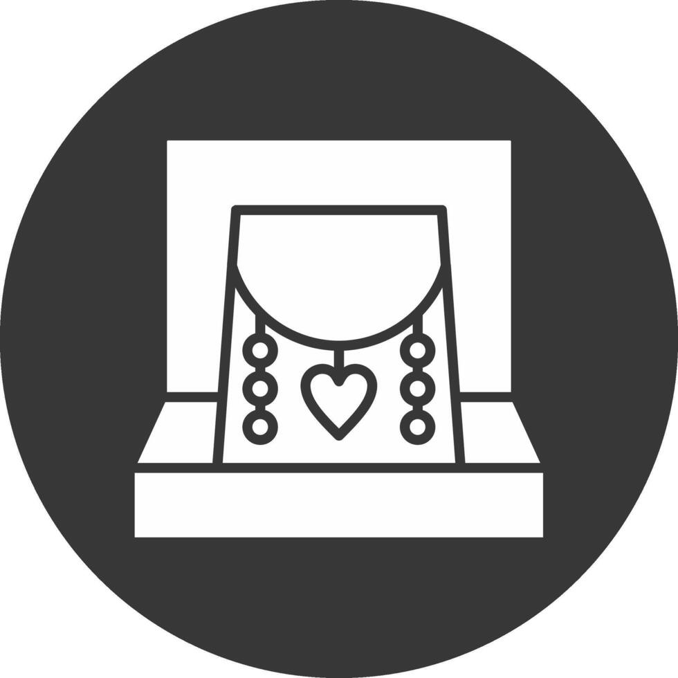 ketting glyph omgekeerd pictogram vector