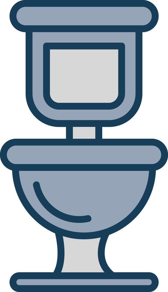toilet lijn gevulde grijs icoon vector