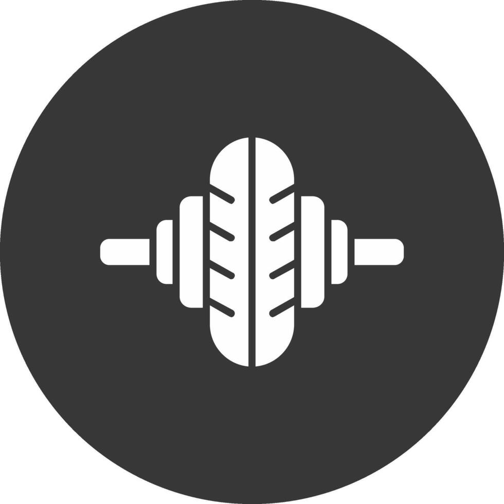 crossfit glyph omgekeerd icoon vector