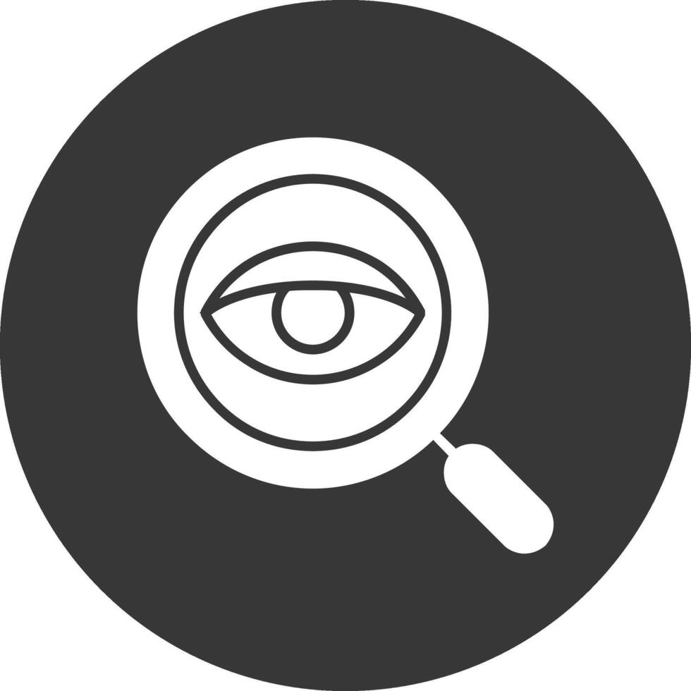 oog glyph omgekeerd icoon vector