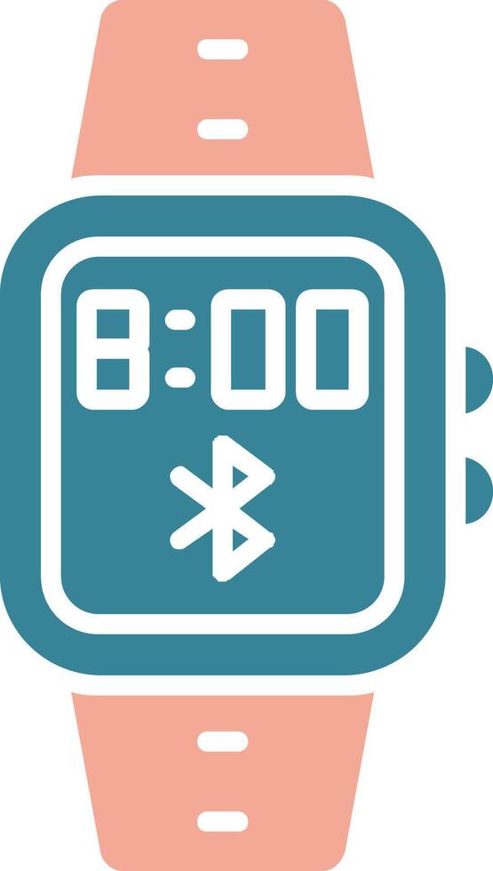 Bluetooth glyph twee kleur icoon vector