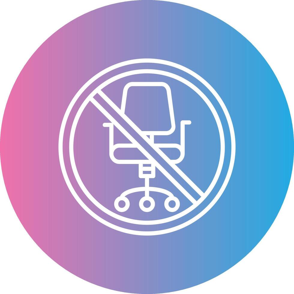 verboden teken lijn helling cirkel icoon vector